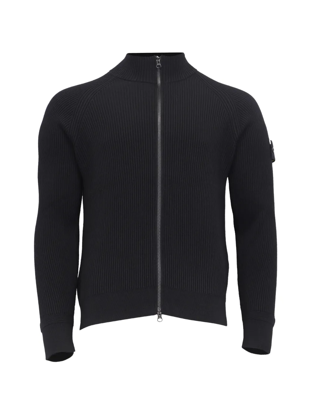 Stone Island zip-up black cardigan - Schwarz