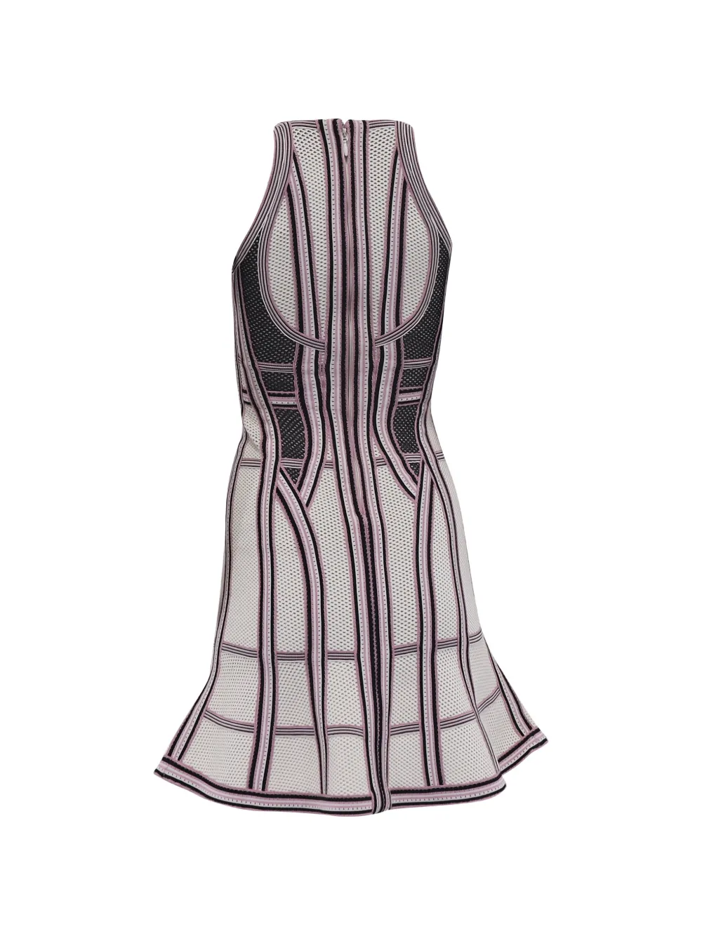 Herve Leger perforated panel mini dress - Beige