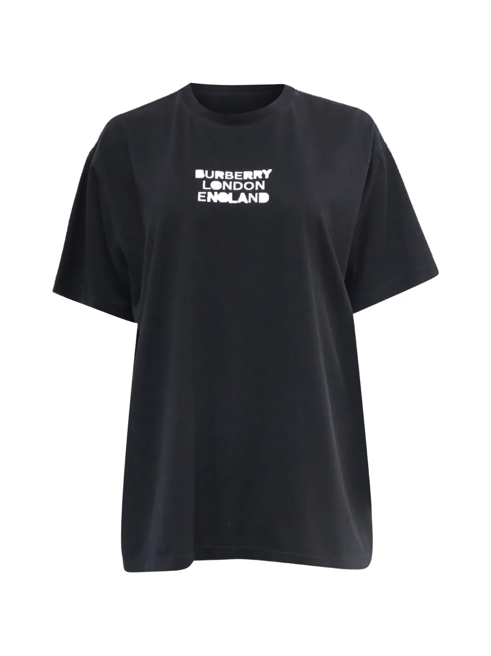 Pre-owned Burberry Logo-embroidered Cotton T-shirt In Black