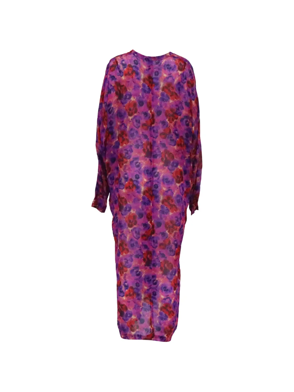 Dries Van Noten Pre-Owned abstract-print maxi dress - Paars