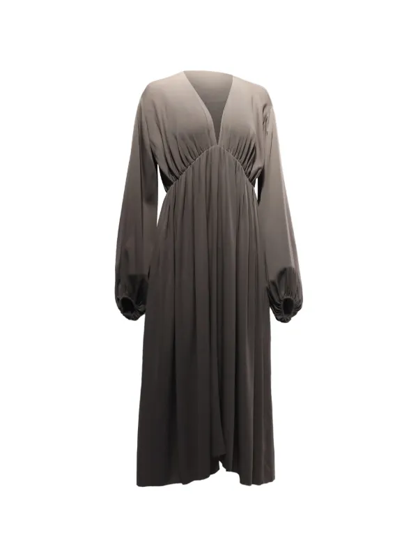 the row silk dress The Row | Dresses | The Row New Rare Sparrow Silk Oneshoulder Black Draped Maxi Dress Size