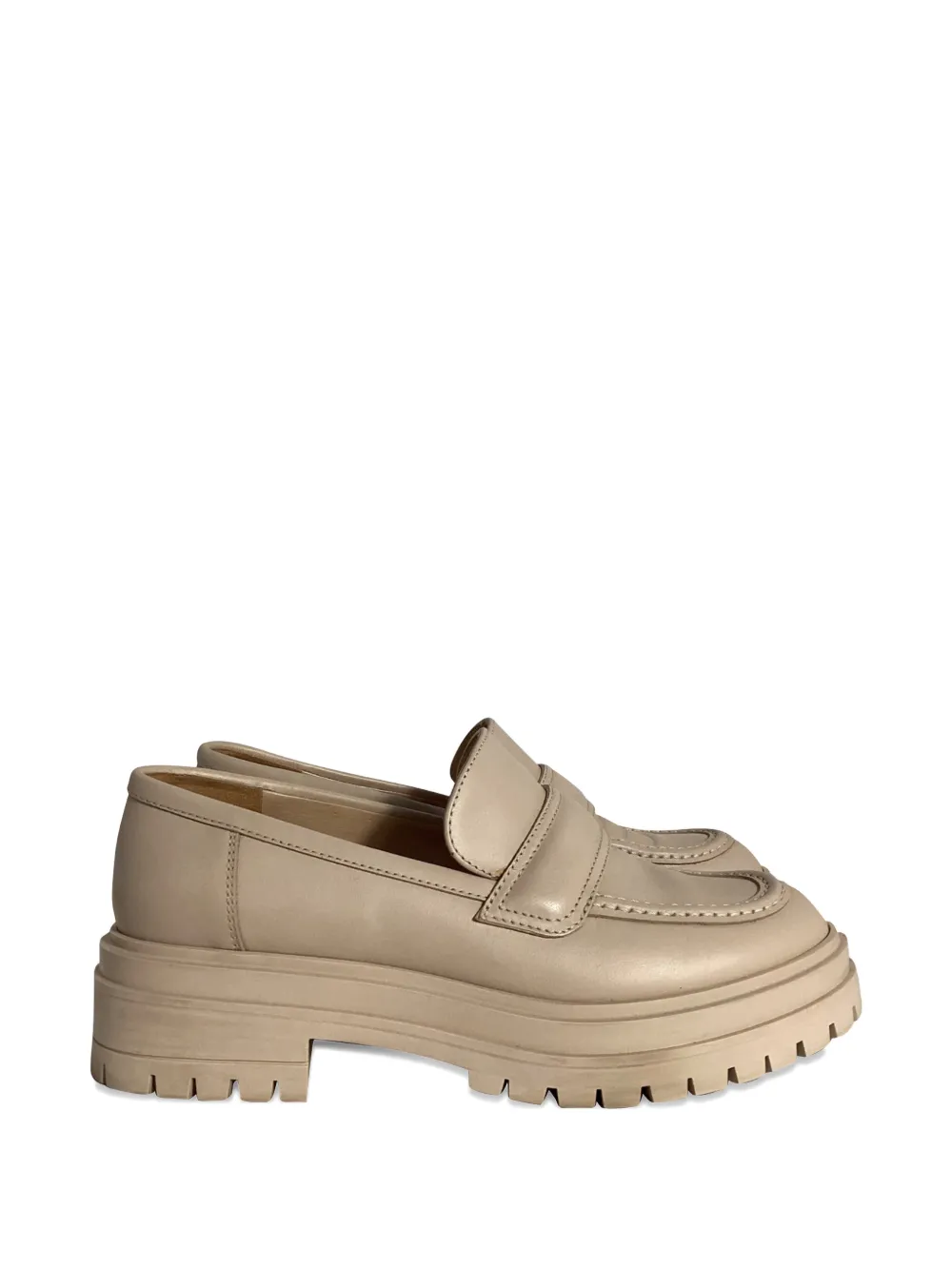 Gianvito Rossi leather chunky loafers - Neutrals