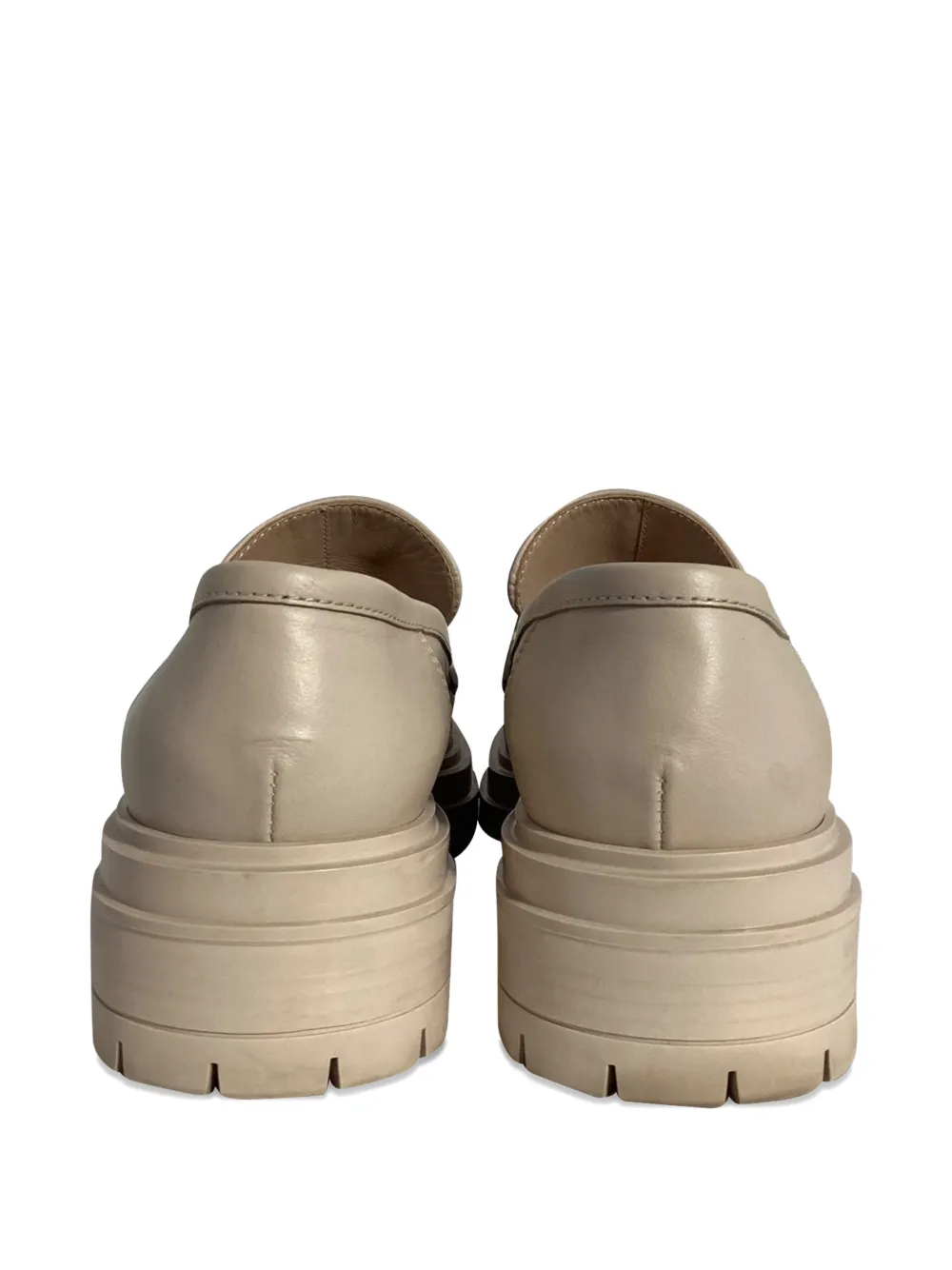 Gianvito Rossi leather chunky loafers - Beige