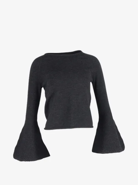 Co flared-sleeves wool sweater