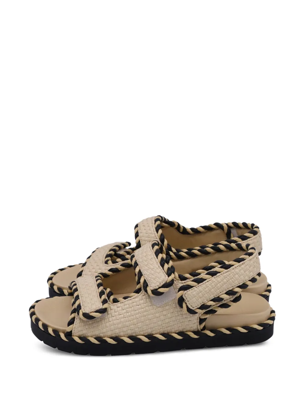 Bottega Veneta Pre-Owned raffia slingback sandals - Toni neutri