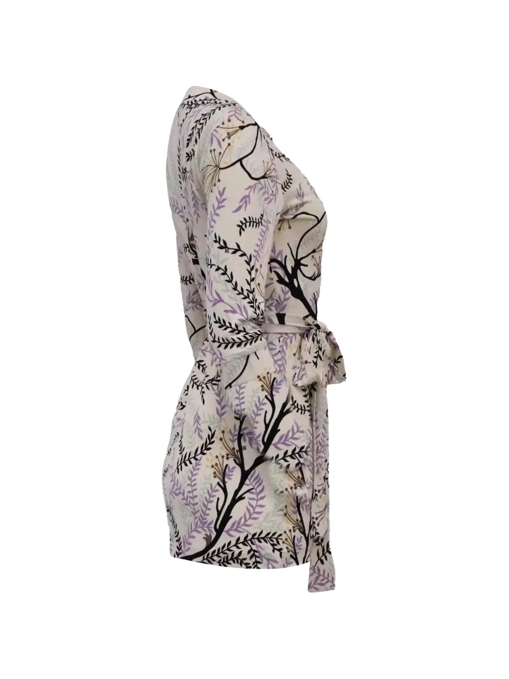 Missoni Pre-Owned printed tie wrap midi dress - Toni neutri