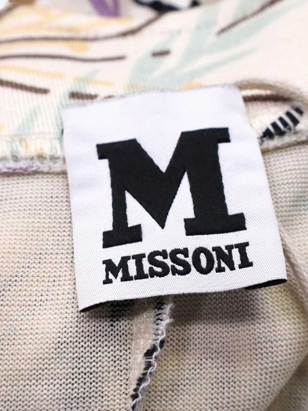 Missoni Pre-Owned printed tie wrap midi dress - Beige