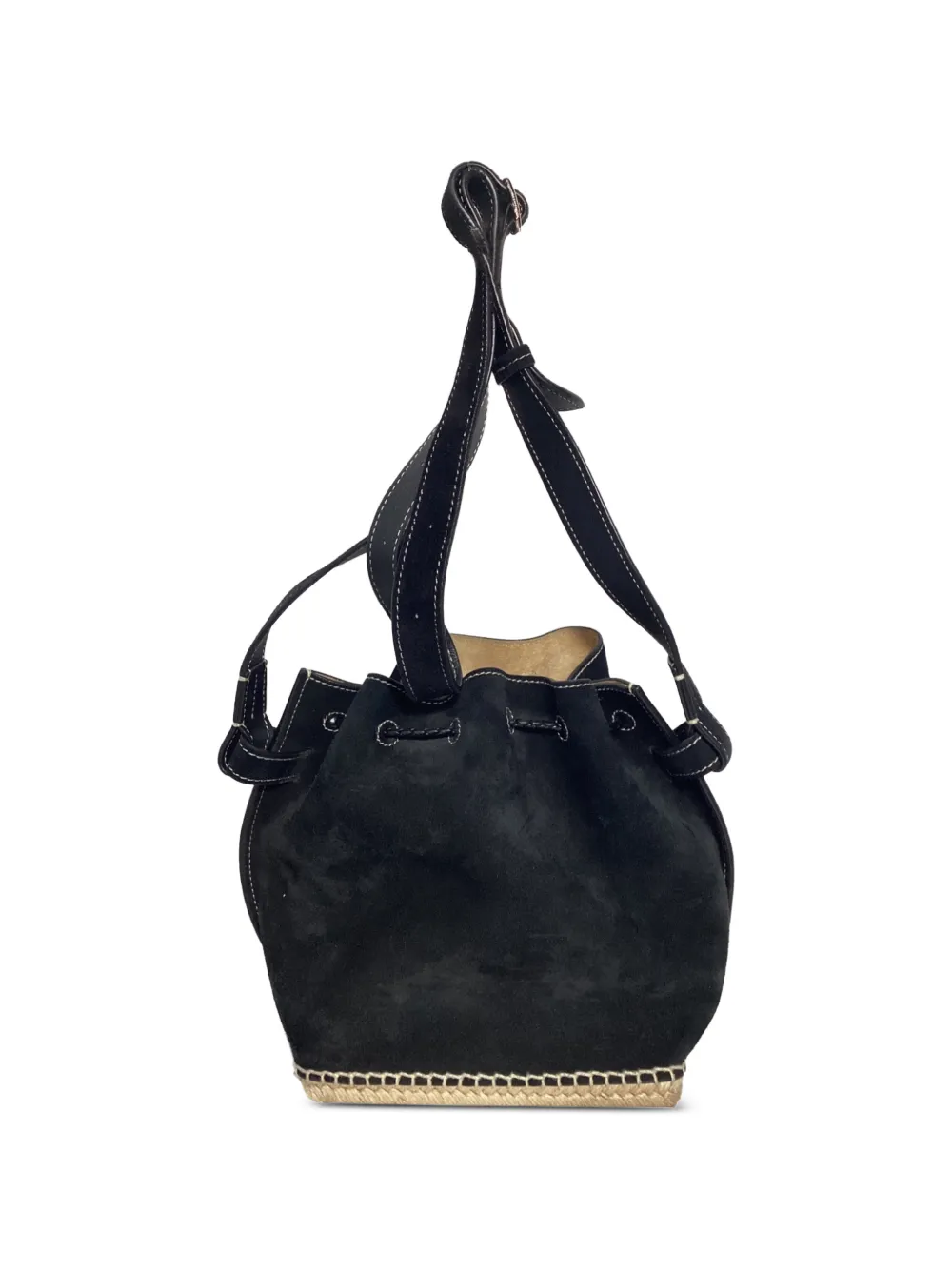 Altuzarra drawstring suede bucket bag - Nero