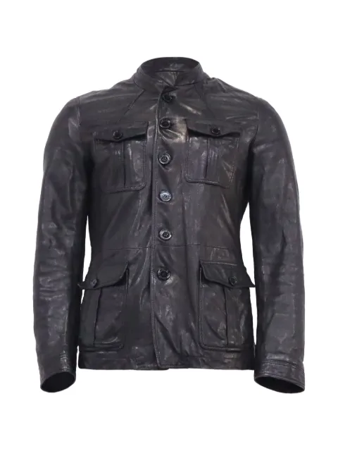Burberry Pre-Owned chaqueta Moto de piel