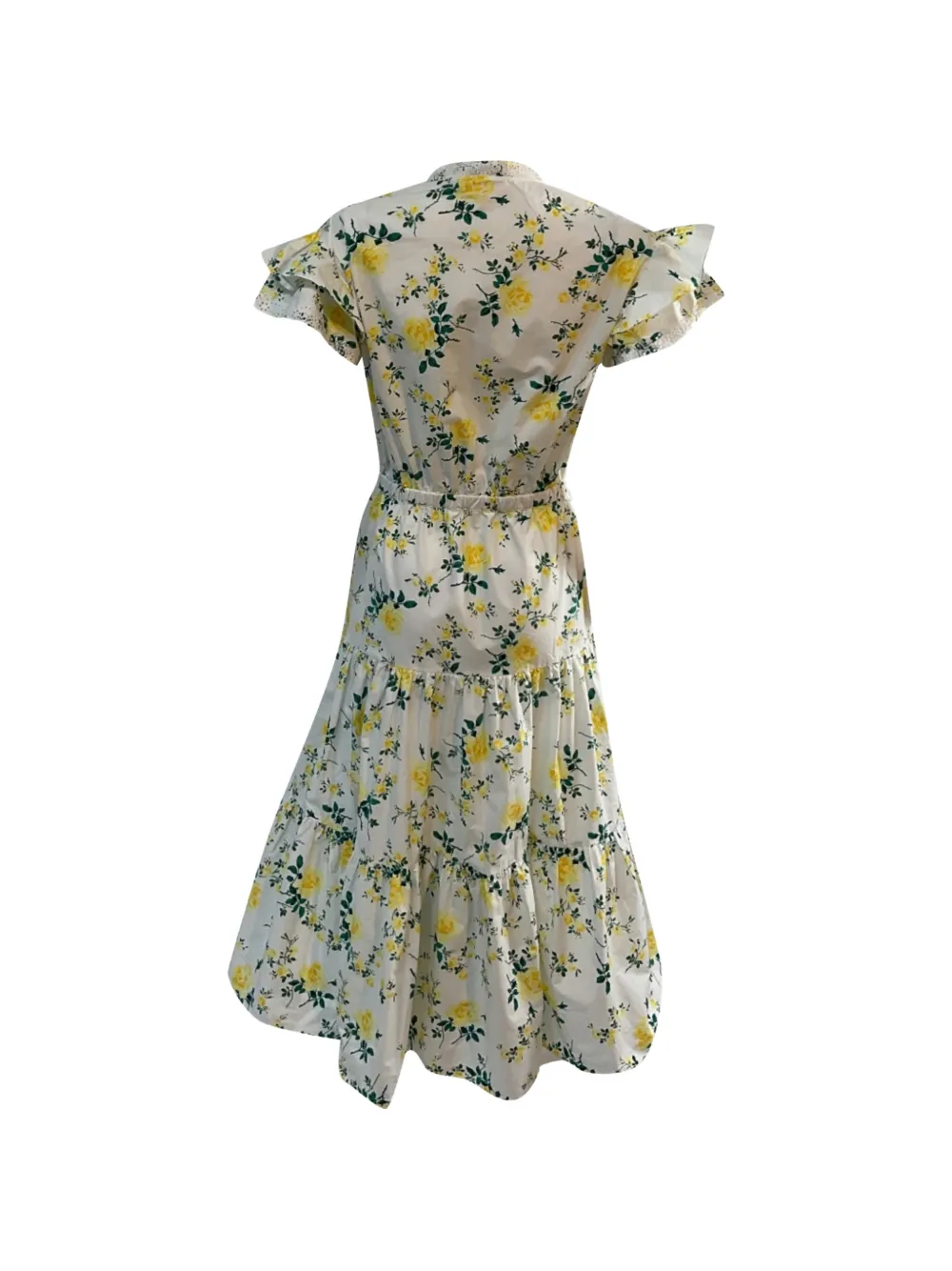 Philosophy Di Lorenzo Serafini printed ruffle midi dress - Wit