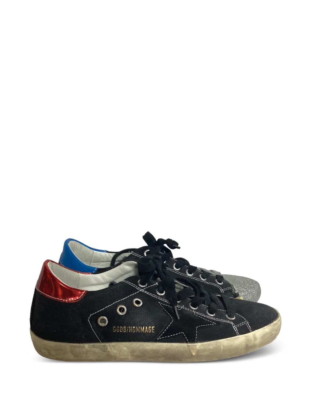 Golden Goose 2017 glitter canvas sneakers - Nero
