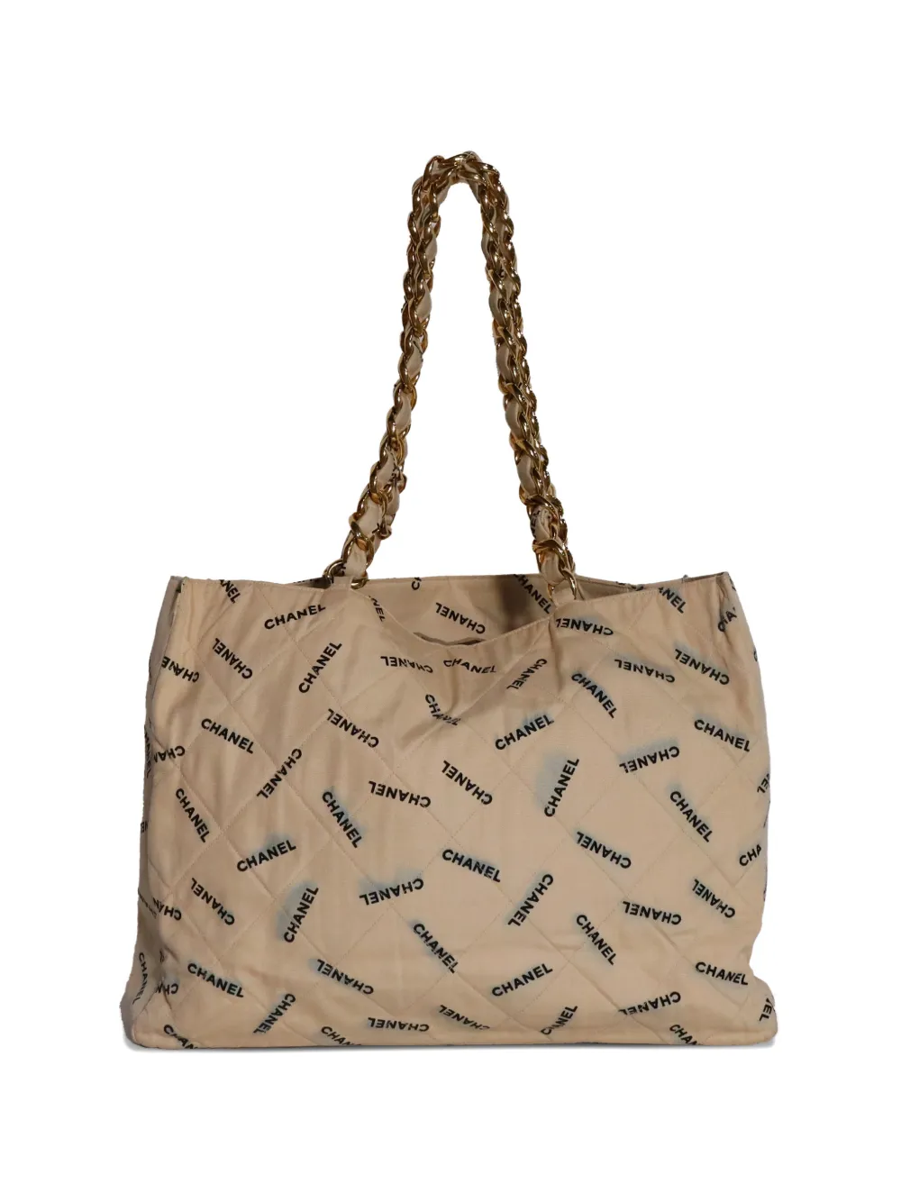 CHANEL Pre-Owned quilted chain tote bag - Toni neutri