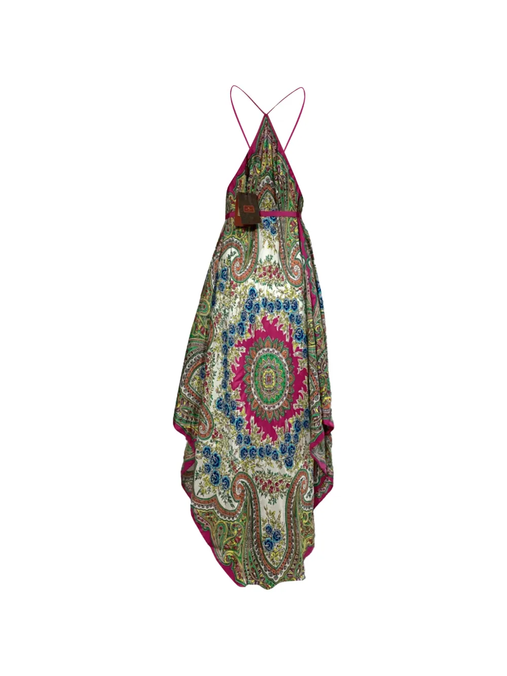 Etro Vintage printed silk dress - Roze