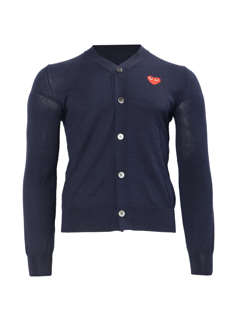 Comme Des Garçons Pre-Owned heart-logo cardigan - Blu