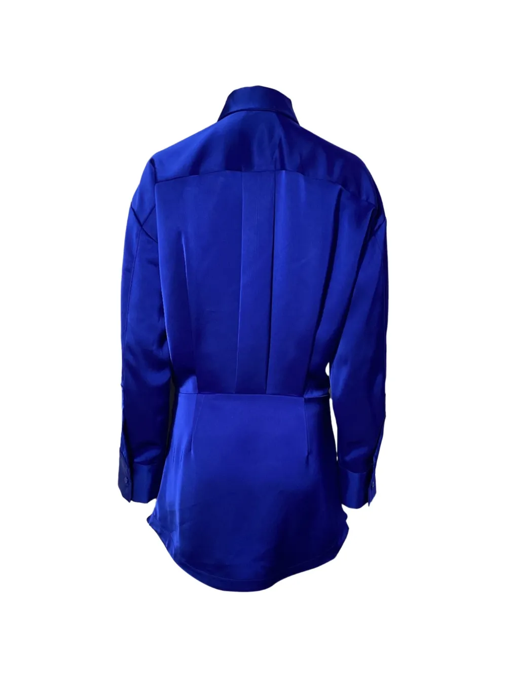 The Attico pleated shirt dress - Blauw