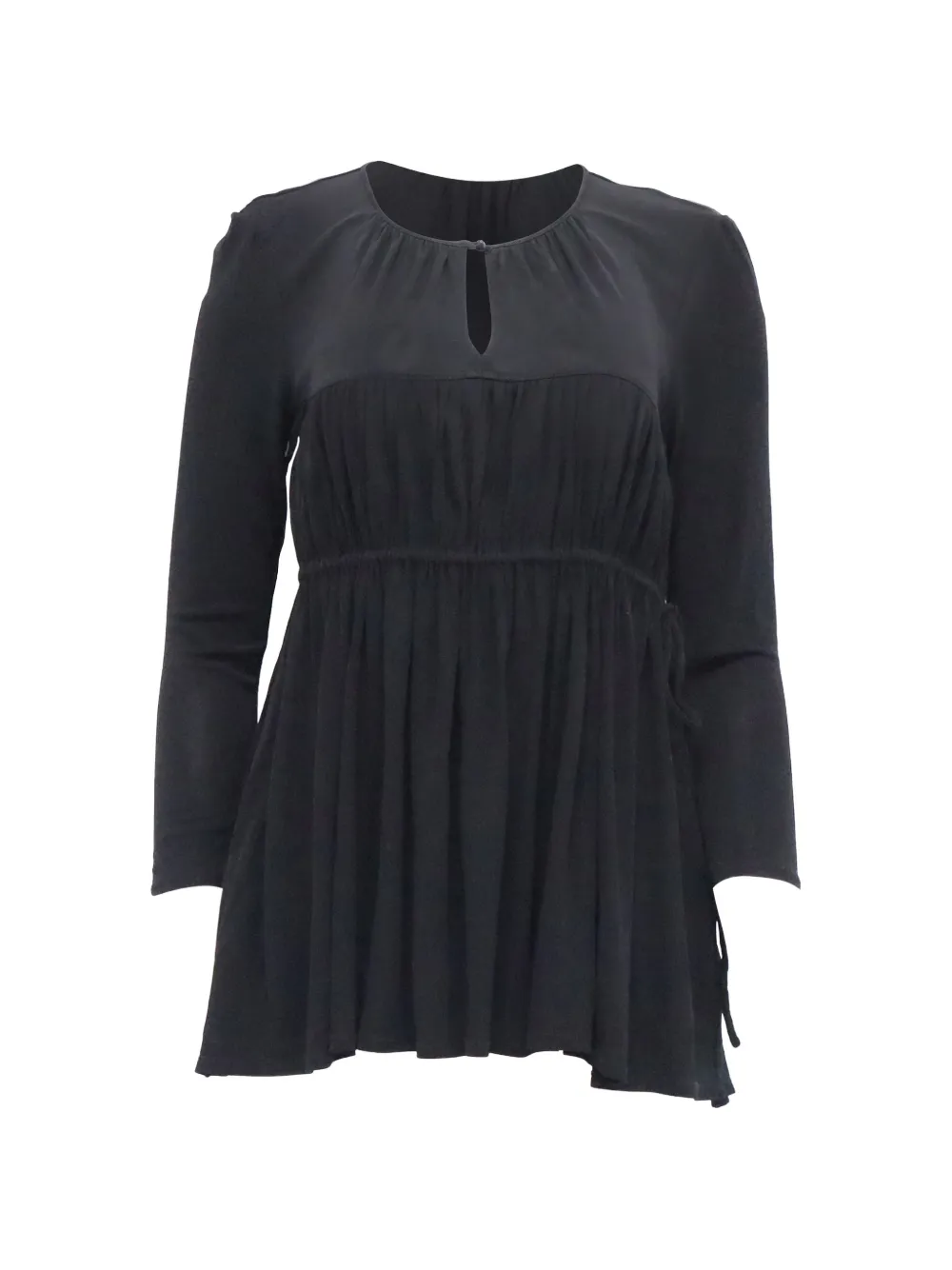 Co ruched-detail long-sleeve blouse - Nero