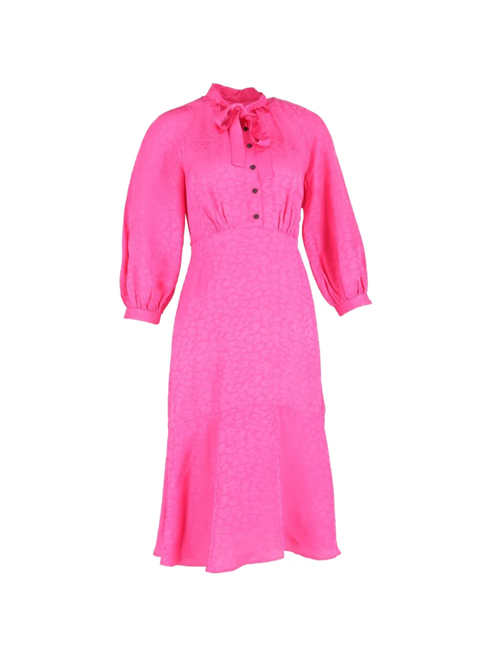 Cefinn jacquard pussybow midi dress - Rosa