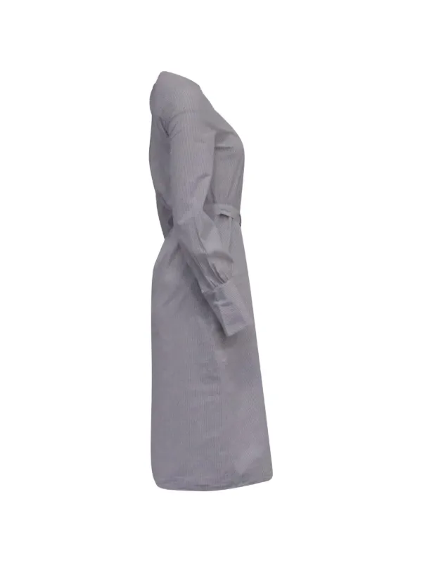 theory shirt dress White Cotton (RRP 300) Theorys Sarong Shirtdress brings polished ease to everyday dressing with its clean lines Theory Striped Belted Shirt Dress