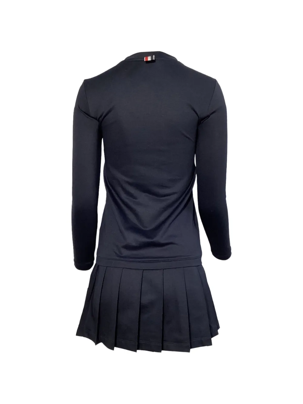Thom Browne pleated French mini dress - Blauw