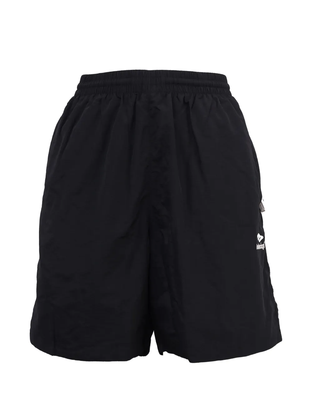 Pre-owned Balenciaga Logo-print Athletic Shorts In Black
