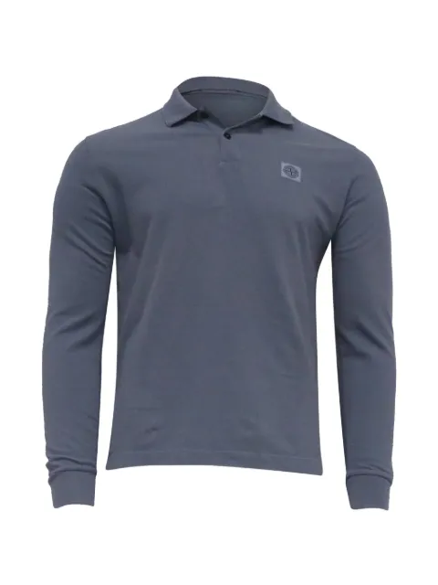 Stone Island long-sleeve button polo shirt