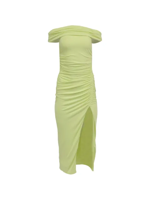 Self-Portrait ruched off-shoulder midi dress
