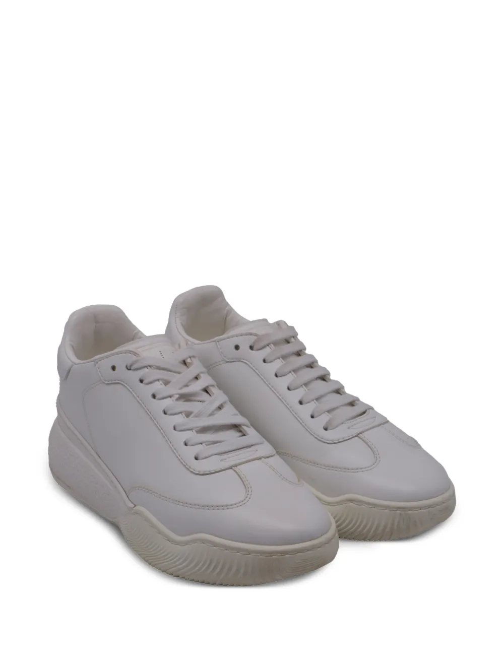  Stella Mccartney Pre-owned Loop Low-top Leather Sneakers - White 