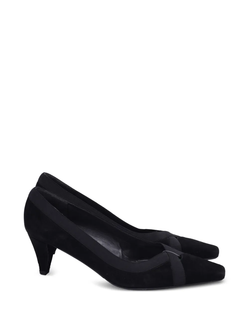 Stuart Weitzman point-toe suede heeled pumps - Schwarz