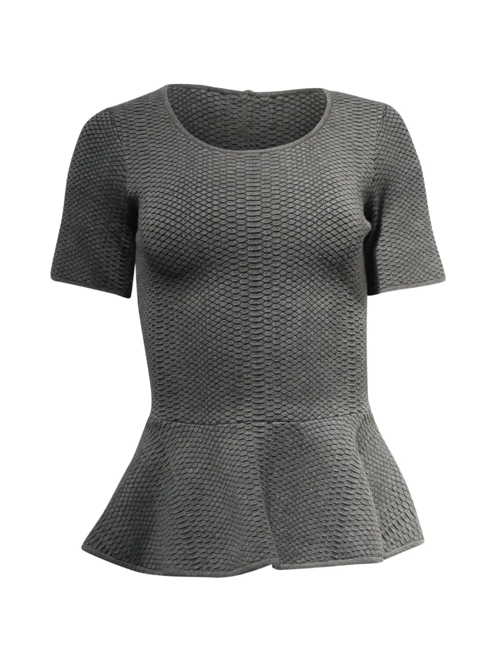 SANDRO peplum knitted blouse - Grigio
