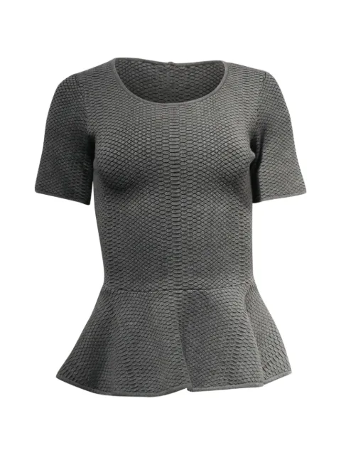 SANDRO peplum knitted blouse