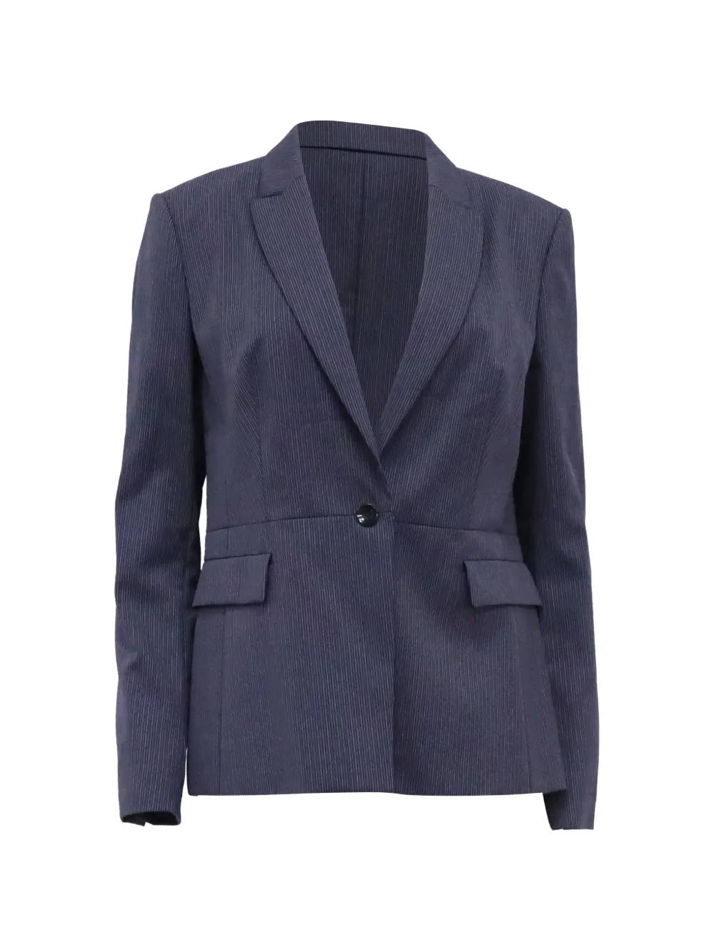 BOSS single-breasted virgin wool blazer - Blu
