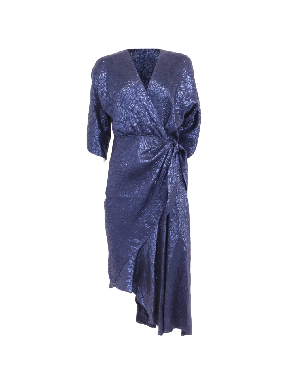 Etro Vintage floral jacquard asymmetric dress - Blu