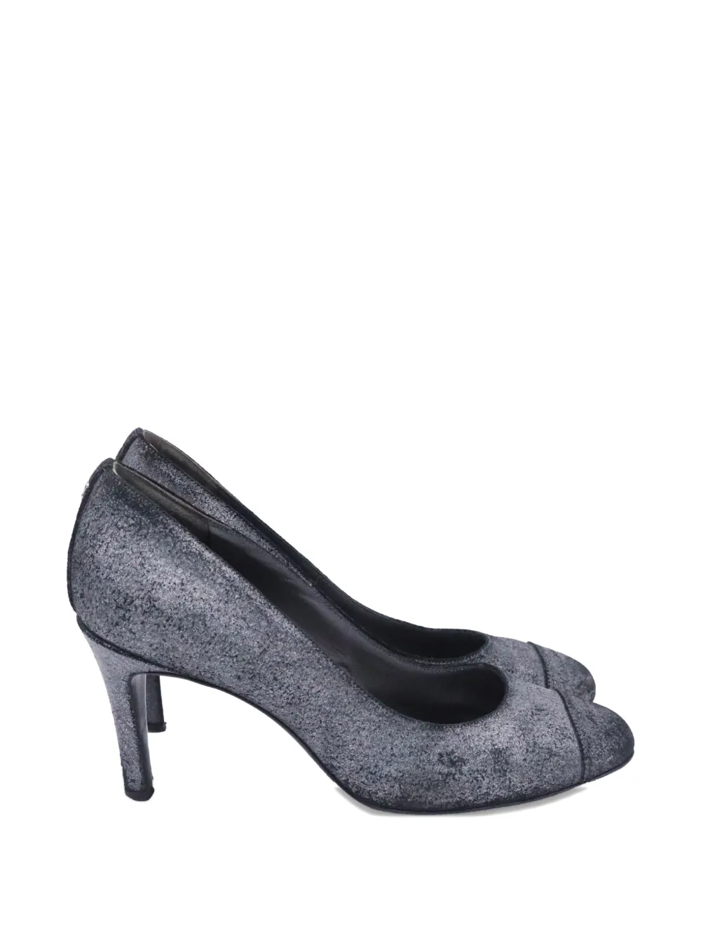 CHANEL Pre-Owned heeled suede pumps - Grau