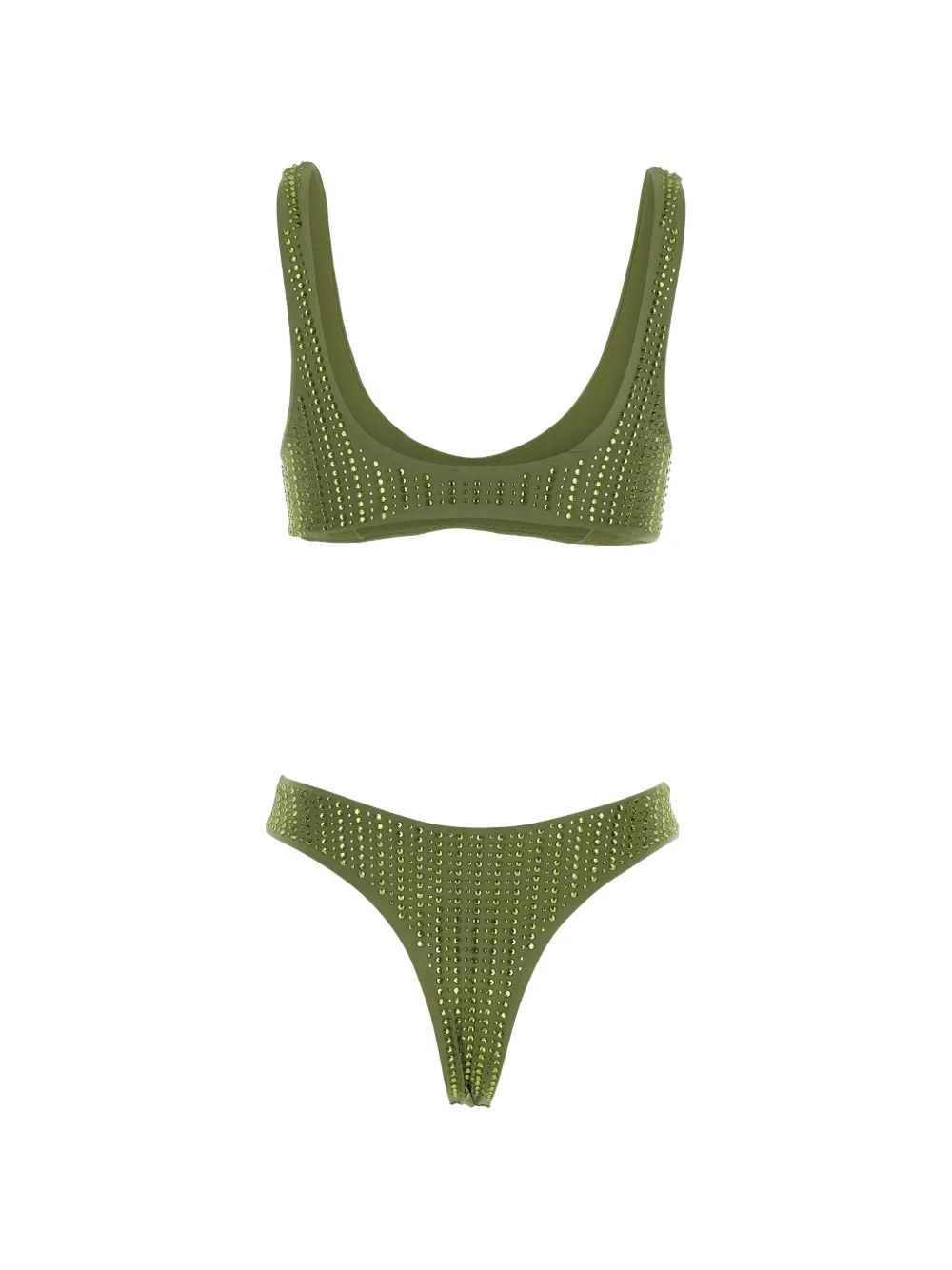  Venuja Rhinestone-embellished Bikini - Green 