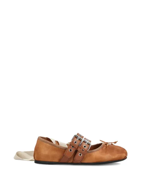 Miu Miu buckle-strap ballerina shoes