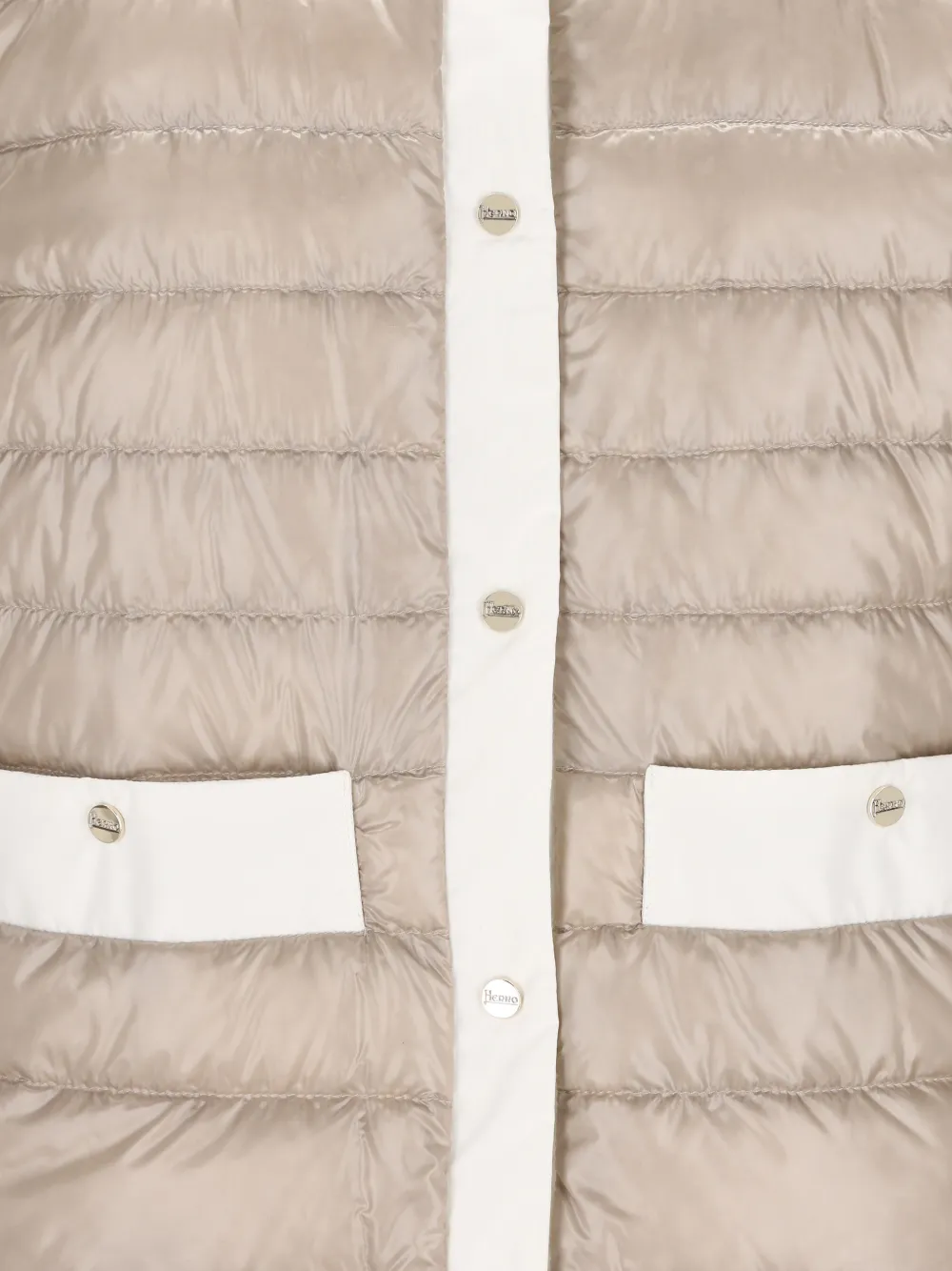  Herno Quilted Button Jacket - Neutrals 