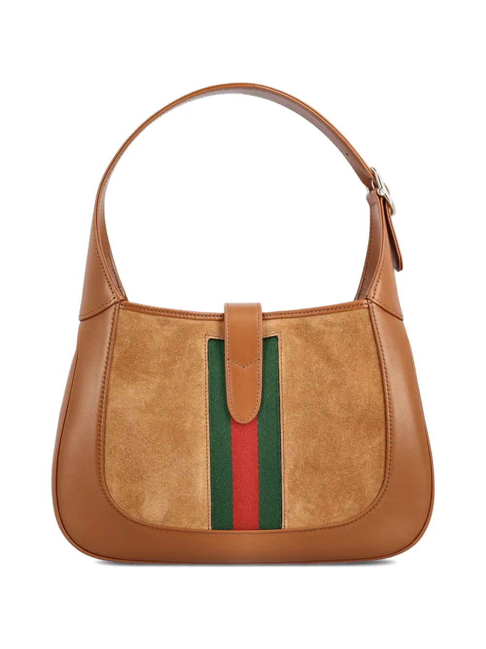 Gucci medium Jackie 1961 web-stripe shoulder bag - Bruin