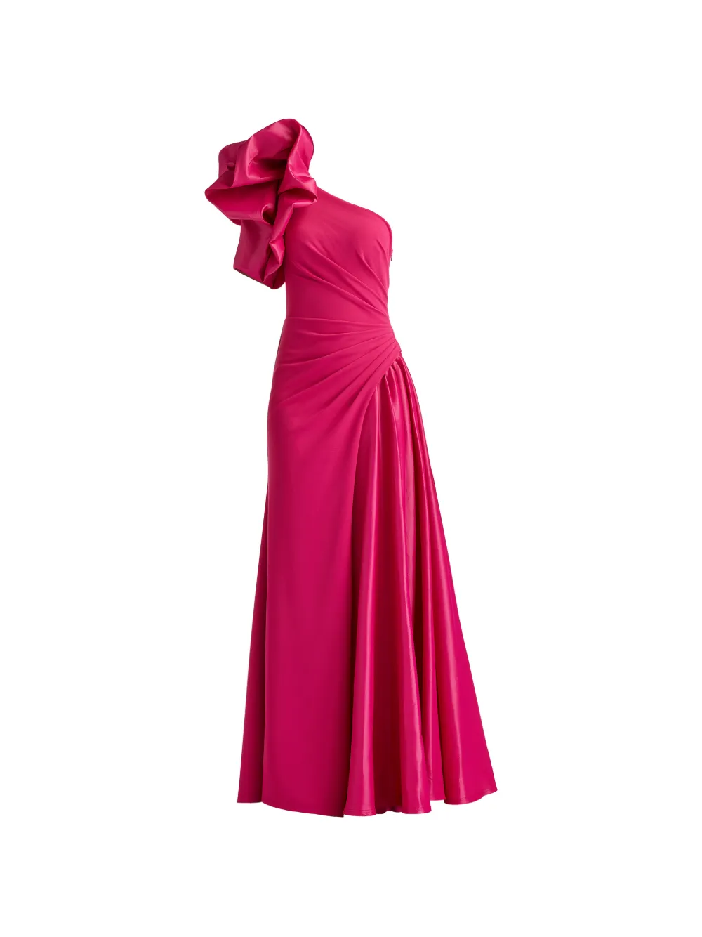 Tadashi Shoji one-shoulder ruffled maxi dress - Pink