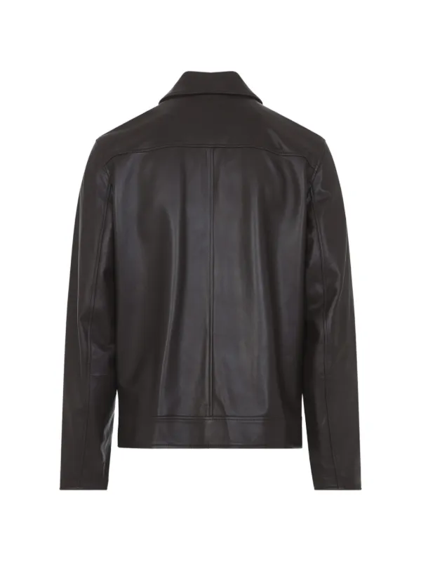Paul Smith Zipped Leather Jacket | Brown | FARFETCH ZA