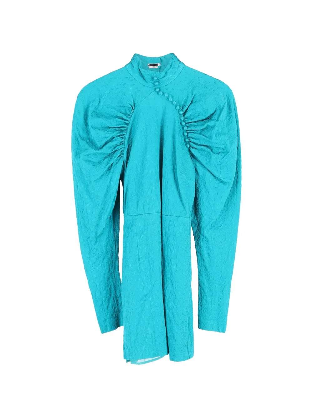 ROTATE BIRGER CHRISTENSEN puff-sleeved jacquard dress - Blu