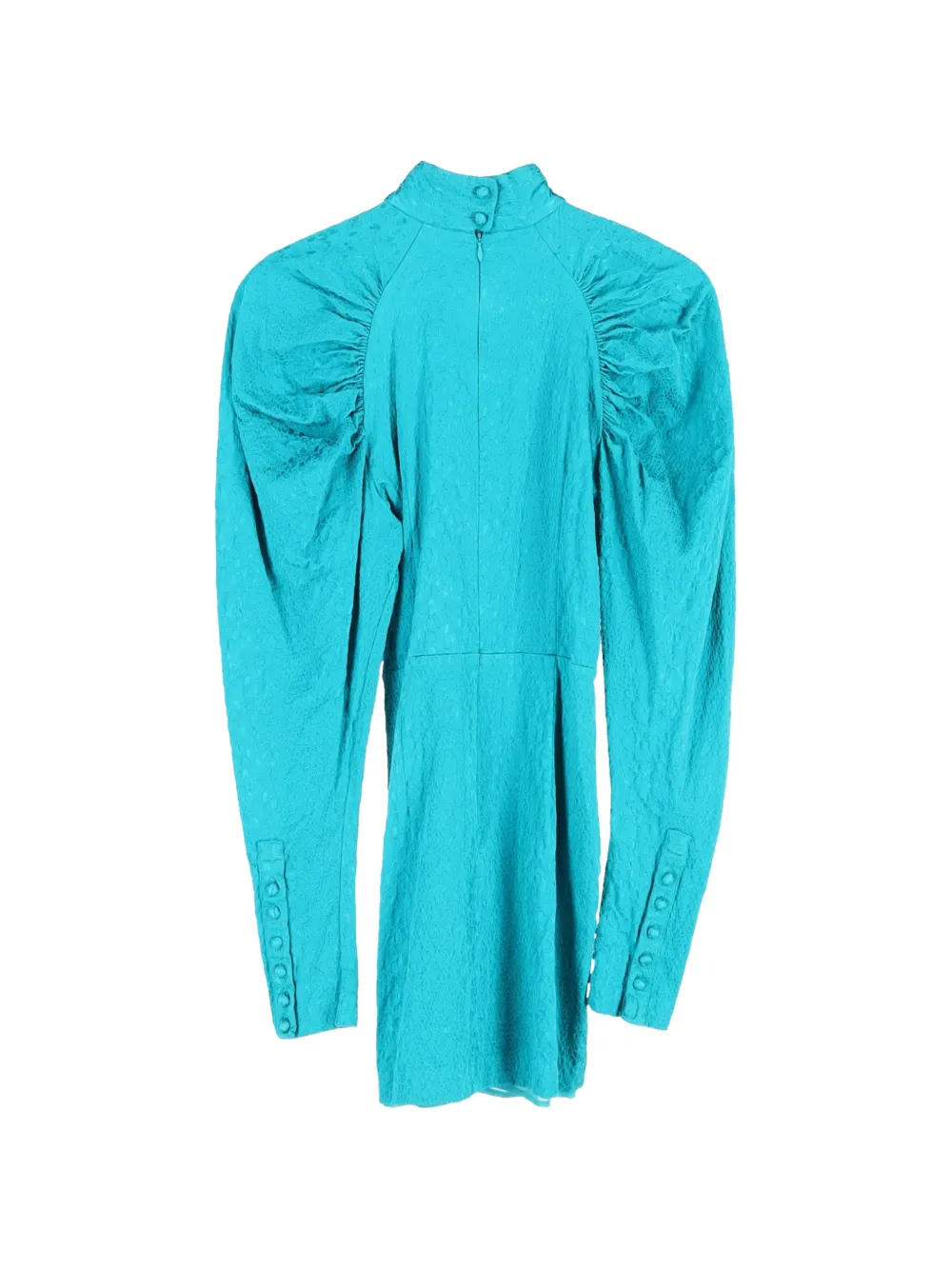 ROTATE BIRGER CHRISTENSEN puff-sleeved jacquard dress - Blauw