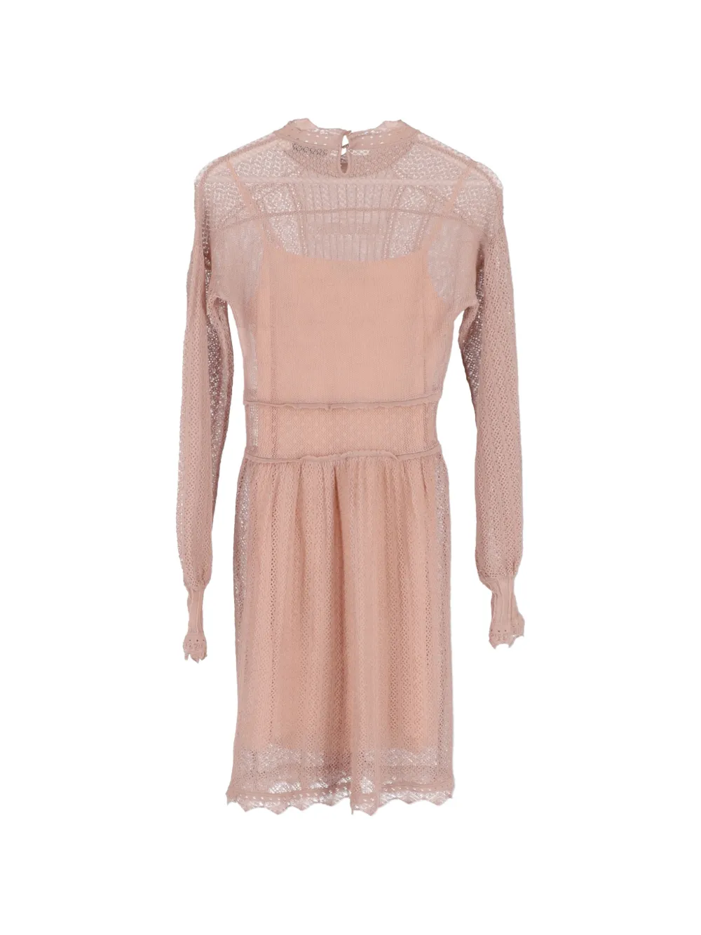 Christian Dior Pre-Owned knitted long-sleeve dress - Roze