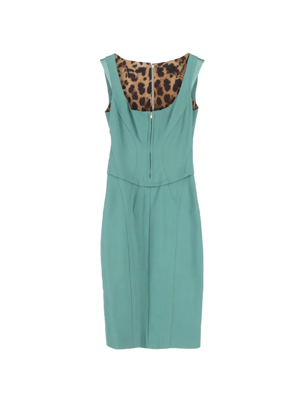 Dolce & Gabbana Pre-Owned sleeveless zip cotton mini dress - Blu