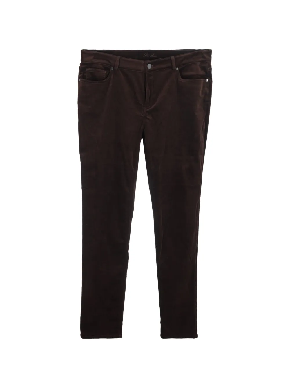 Loro Piana Pre-Owned mid-rise velvet trousers - Marrone
