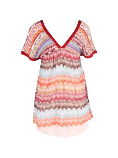 Missoni Pre-Owned cotton chevron tunic dress
