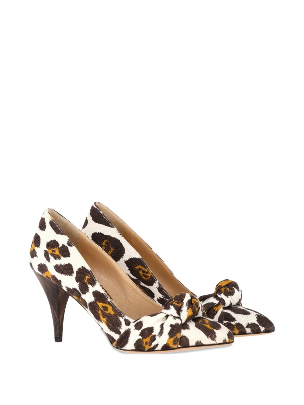 Charlotte Olympia knot animal-print pumps - Wit