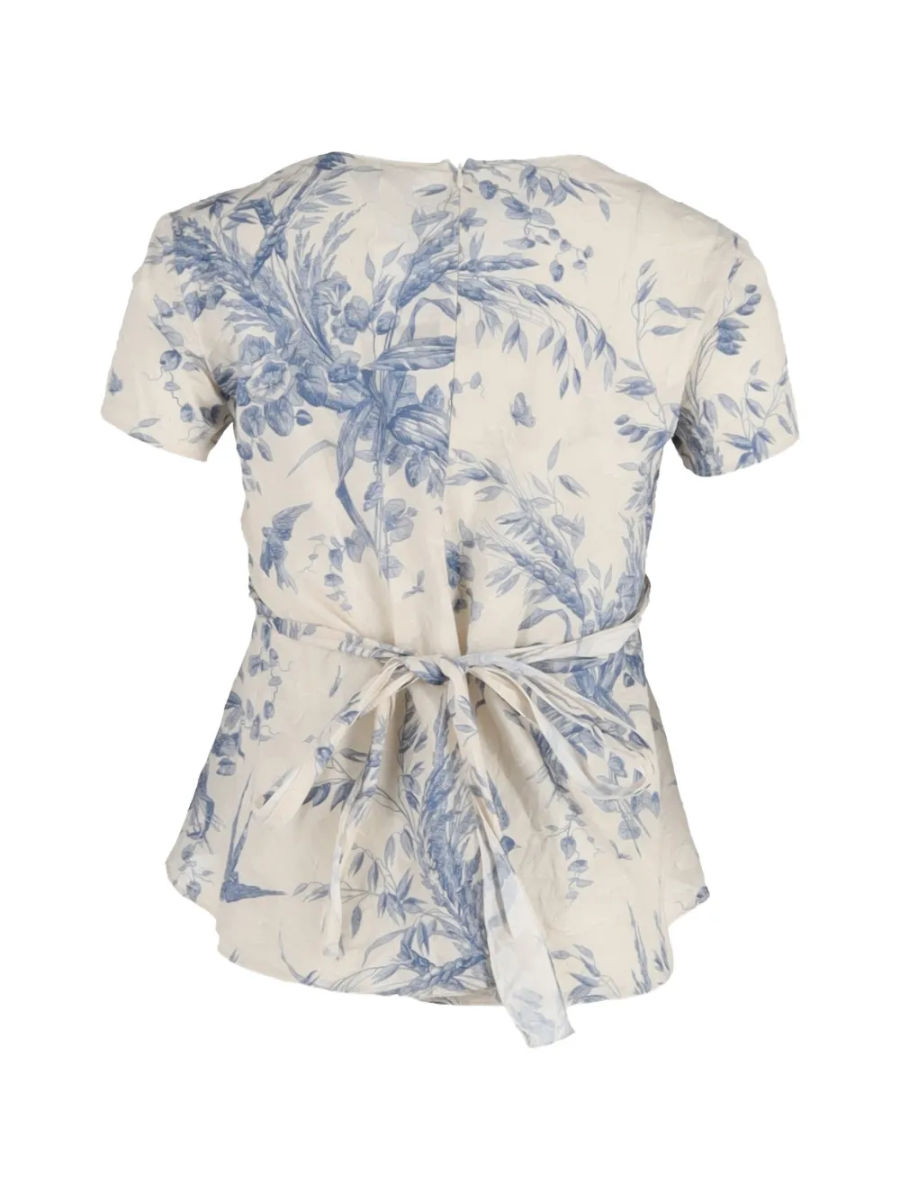 Printed V-Neck Blouse