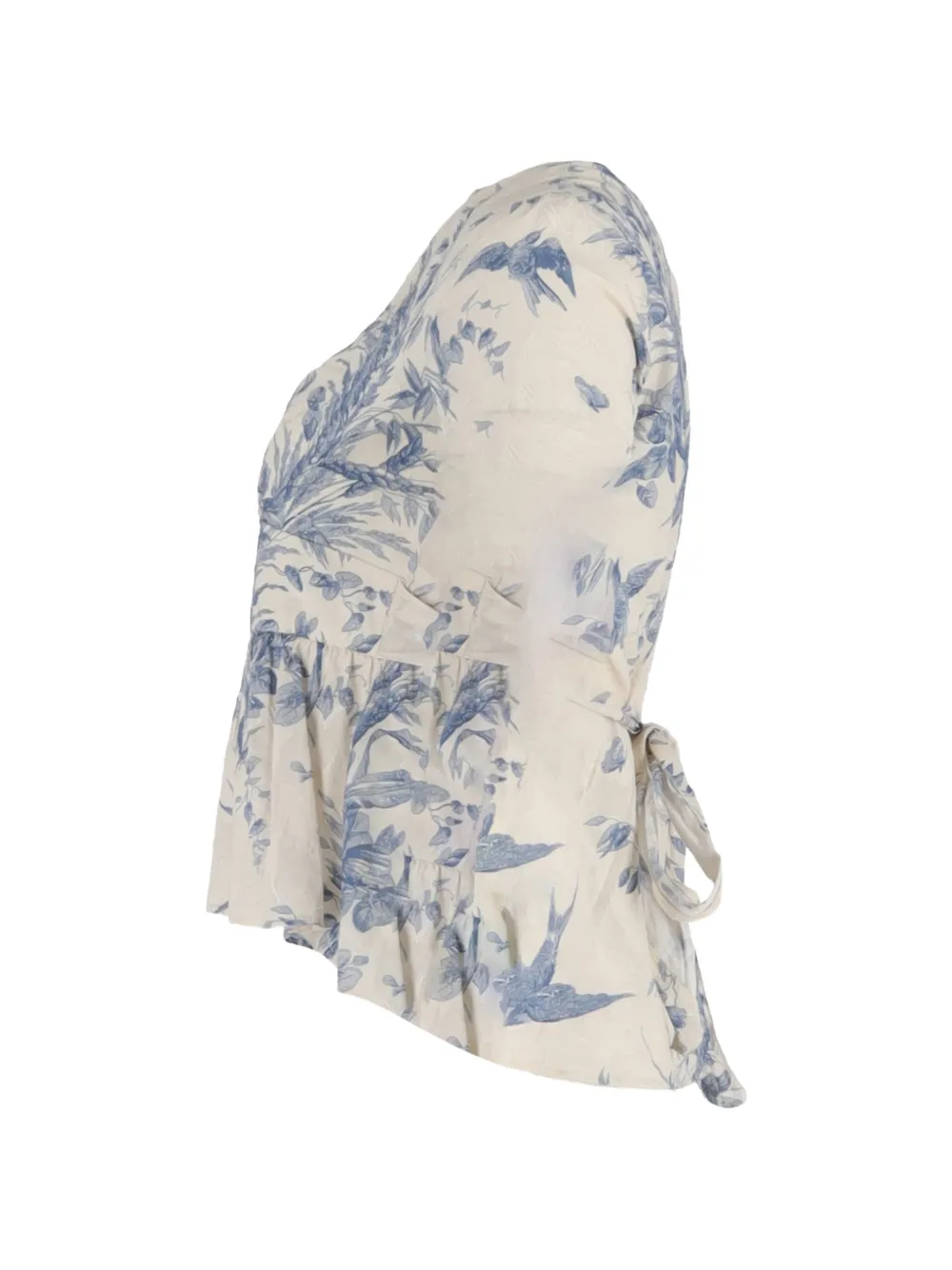 Printed V-Neck Blouse