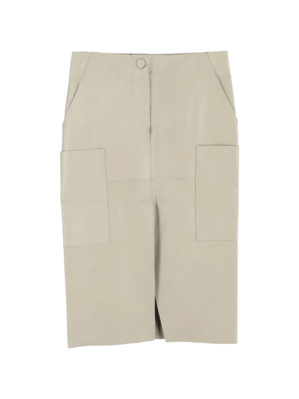 Petar Petrov front-slit pockets midi skirt - Toni neutri