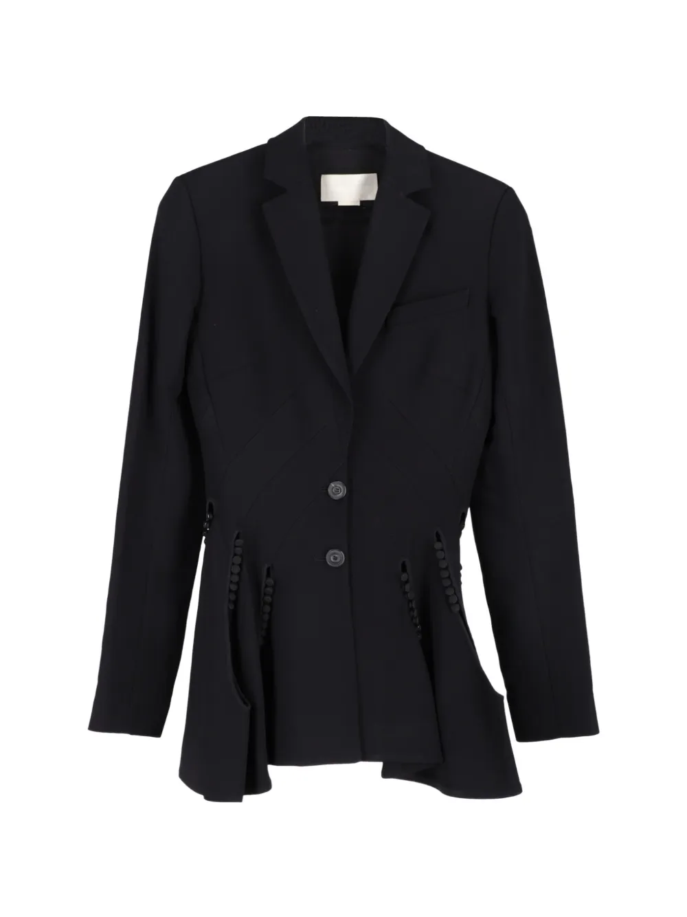 Pre-owned Antonio Berardi Vintage Crepe Cut-out Blazer In Black